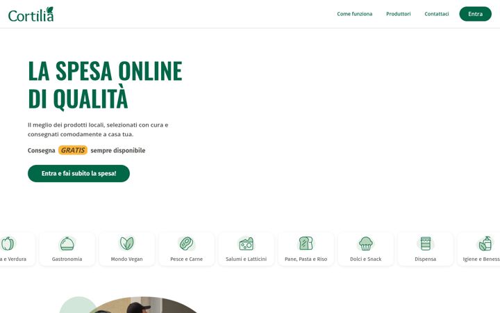 Screenshot of cortilia.it