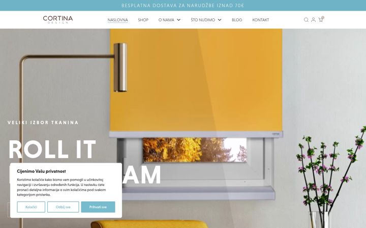 Screenshot of cortina-design.eu