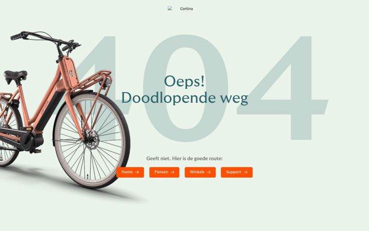 Screenshot of cortinabikes.be