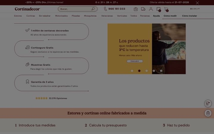 Screenshot of cortinadecor.com