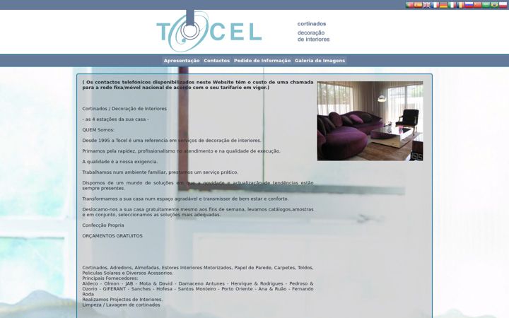 Screenshot of cortinadostocel.com