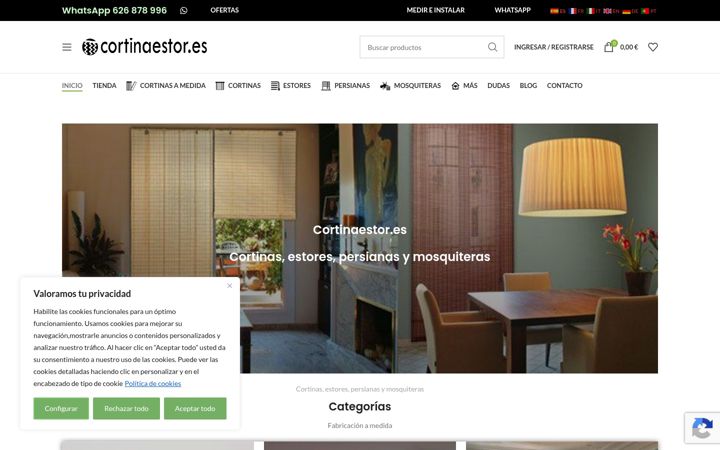 Screenshot of cortinaestor.es