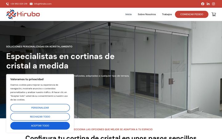 Screenshot of cortinas-cristal.com