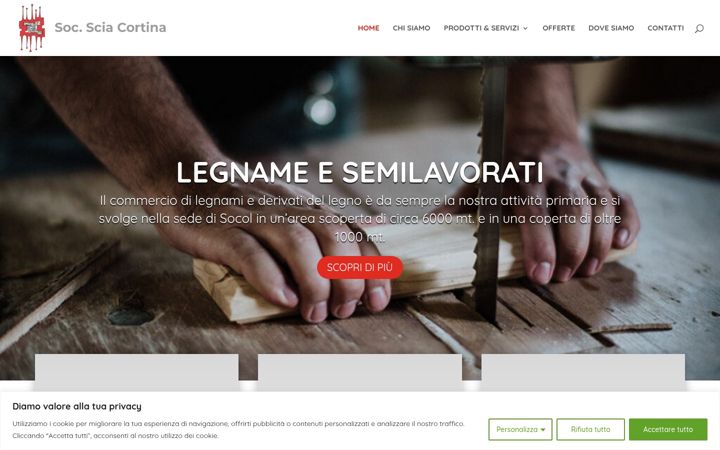 Screenshot di cortinascia.it
