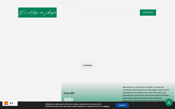 Screenshot of cortinasensevilla.es