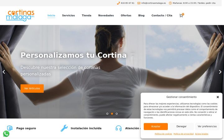 Screenshot του cortinasmalaga.es
