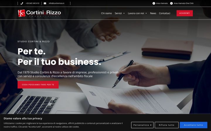 Screenshot of cortinirizzo.it