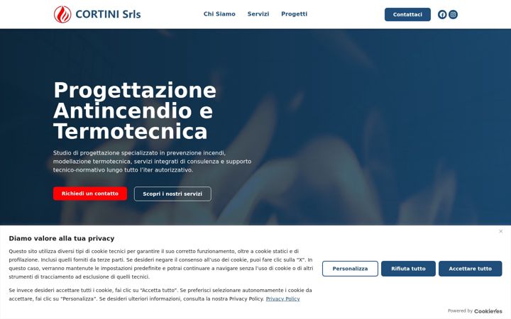 Screenshot of cortinisrl.it