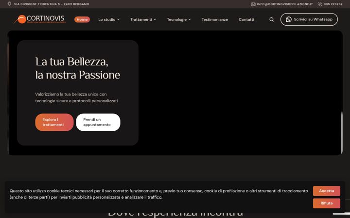 Screenshot di cortinovisdepilazione.it