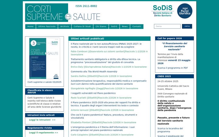 Screenshot di cortisupremeesalute.it