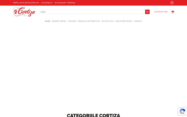 Screenshot of cortiza.ro