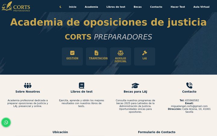 Screenshot of cortspreparadores.es