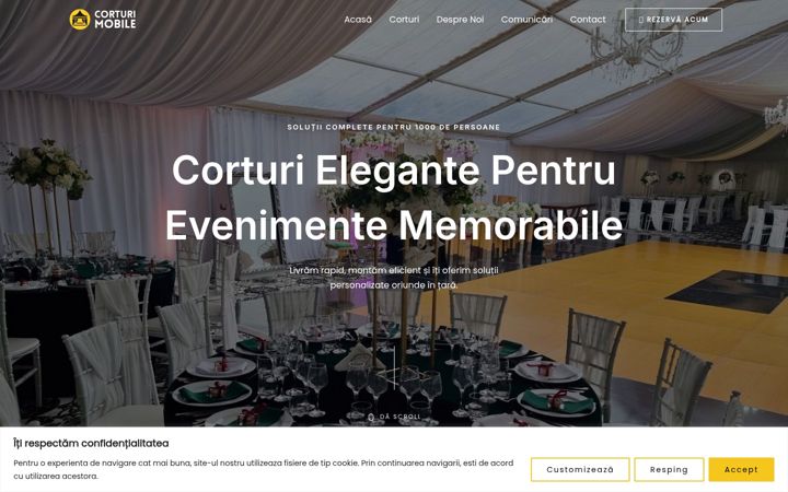 Screenshot of corturimobile.ro