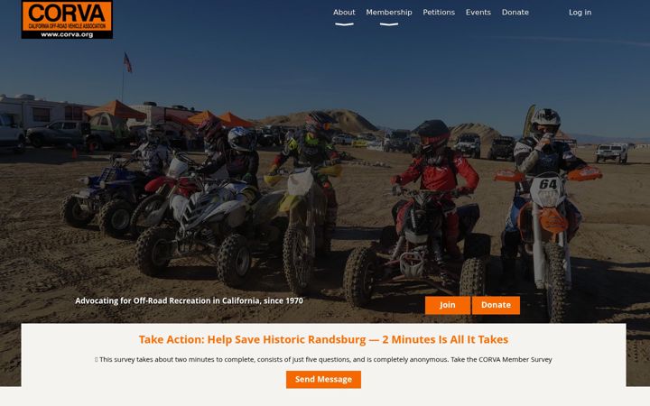 Screenshot of corva.org