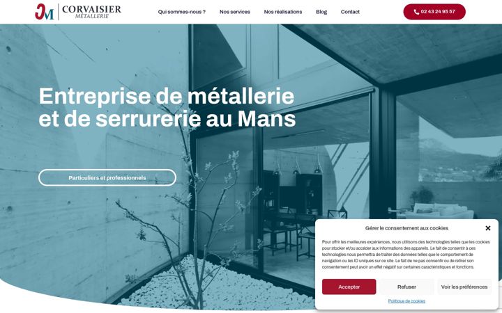 Screenshot ta' corvaisier-metallerie.fr
