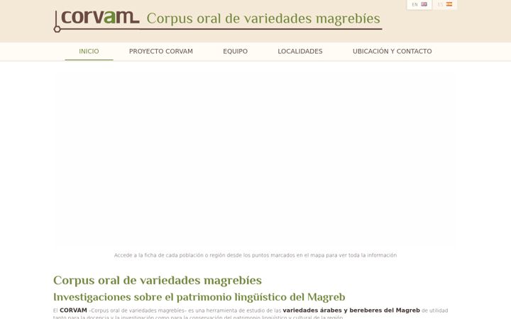 Screenshot του corvam.unizar.es