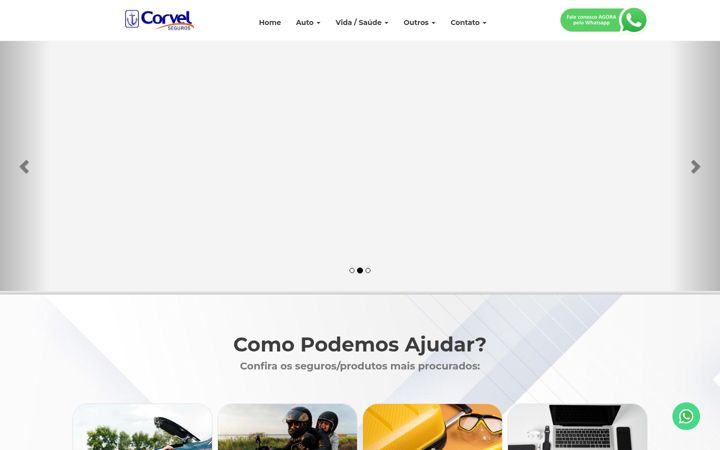 Screenshot of corvelseguros.com.br