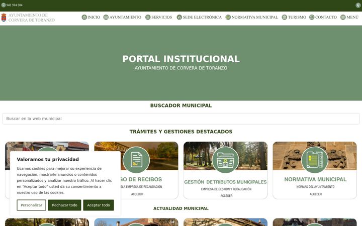 Screenshot of corveradetoranzo.es