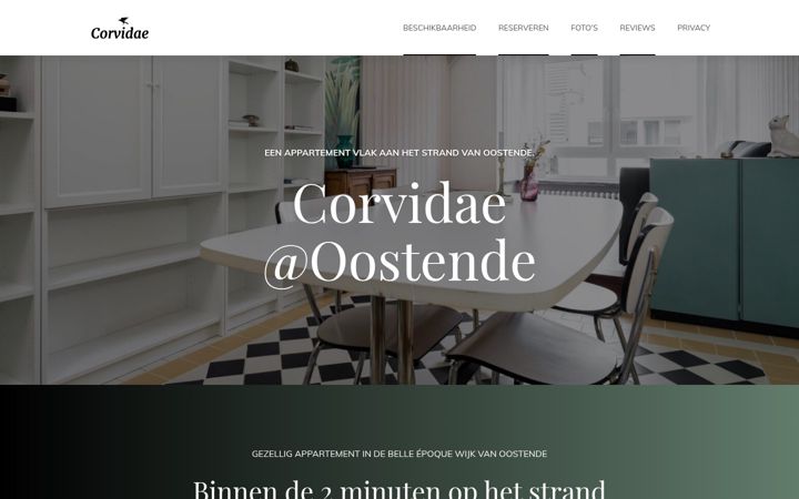 Screenshot of corvidae.be