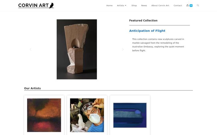 Screenshot of corvinart.com