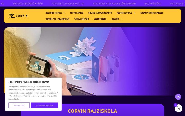 Ekrano kopija corvinrajziskola.hu