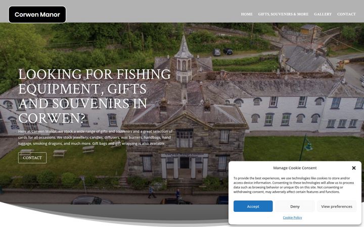 Screenshot of corwenmanor.co.uk