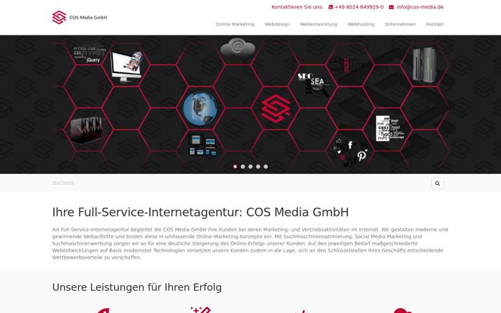 Screenshot of cos-media.de