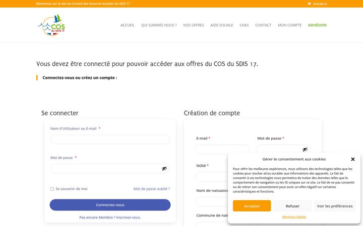 Screenshot of cos-sdis17.fr