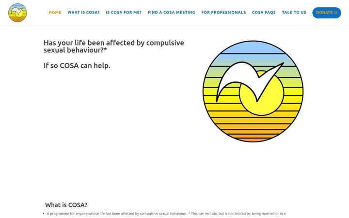 Screenshot of cosa-uk.org