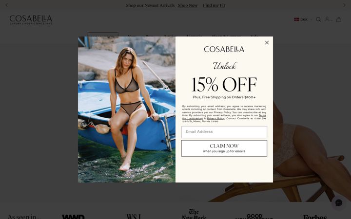 Captura de ecrã de cosabella.com