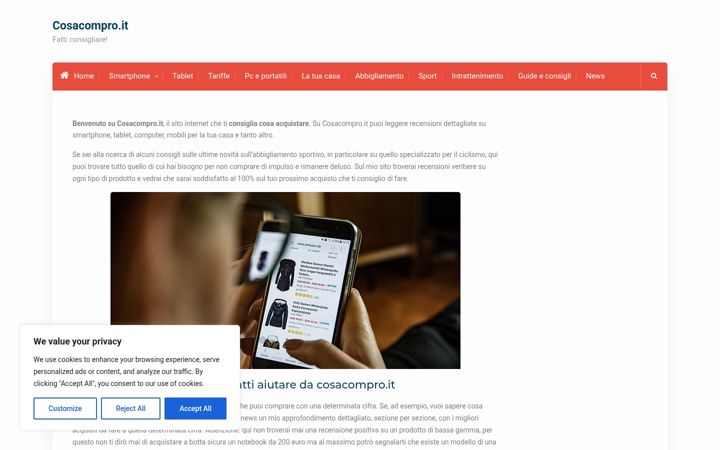 Screenshot of cosacompro.it