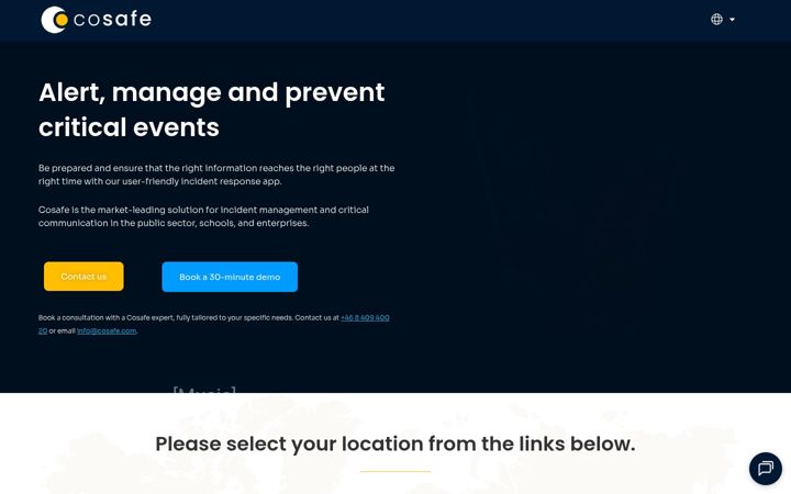 Screenshot of cosafe.com