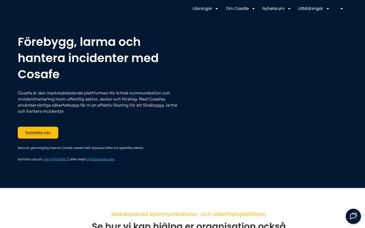 Screenshot of cosafe.se