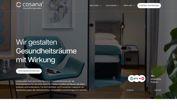 Screenshot of cosana.eu