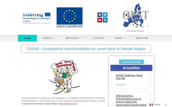 Screenshot of cosangr.eu