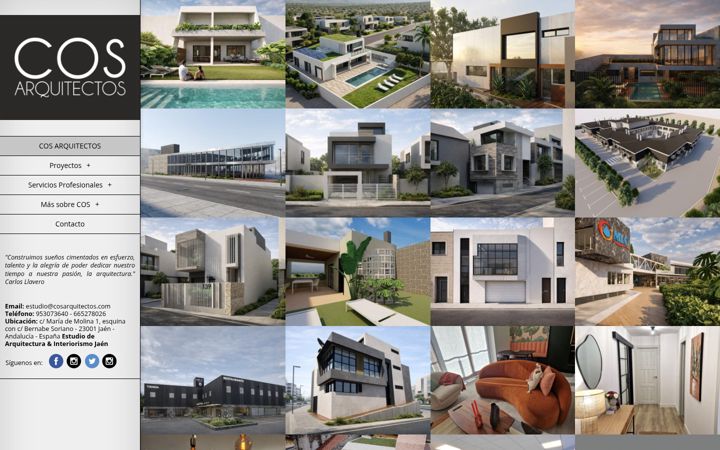 Screenshot of cosarquitectos.com