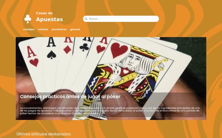 Screenshot of cosasdeapuestas.es