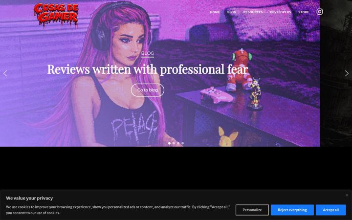 Screenshot of cosasdegamer.net