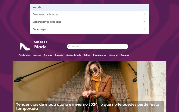 Screenshot of cosasdemoda.es