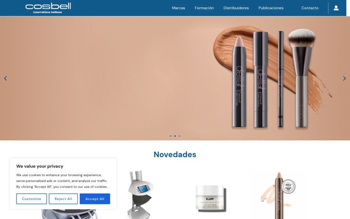 Screenshot of cosbell.eu