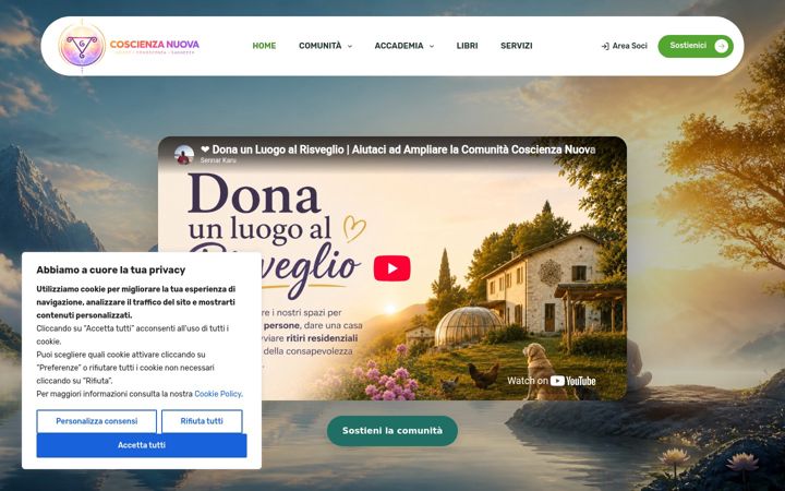 Screenshot of coscienzanuova.net