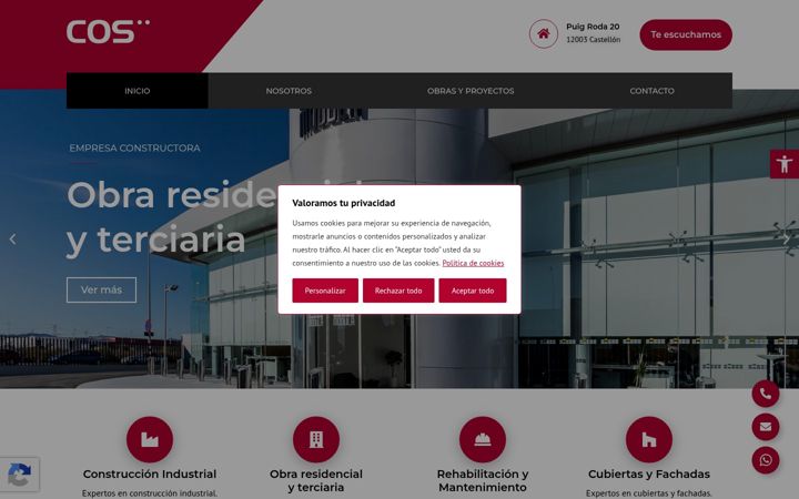 Screenshot of cosconstruccion.com