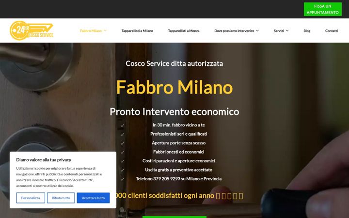 Screenshot of coscoservice.it