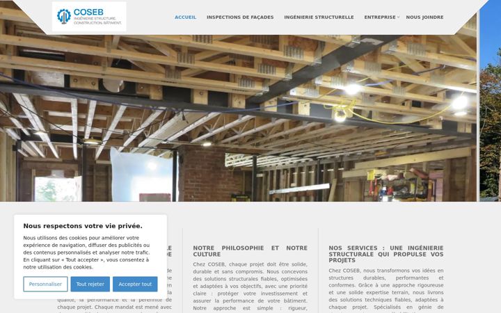 Screenshot of coseb.ca