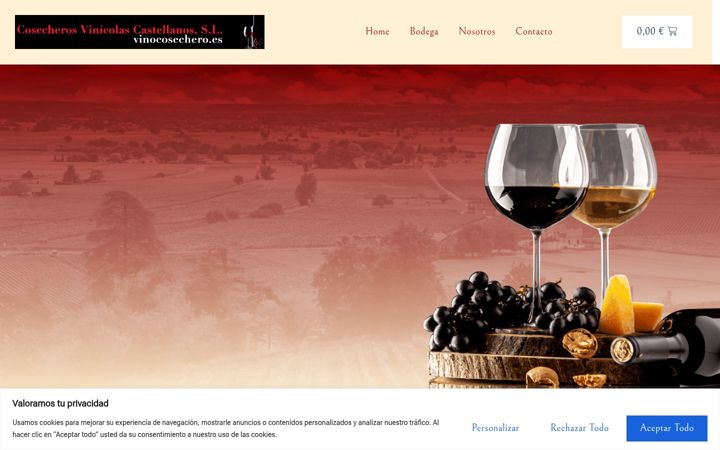 Screenshot of cosecherosvinicolas.com
