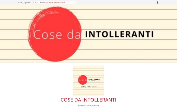 Screenshot of cosedaintolleranti.it