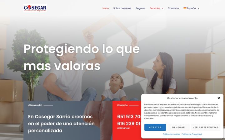 Screenshot of cosegarsarria.com