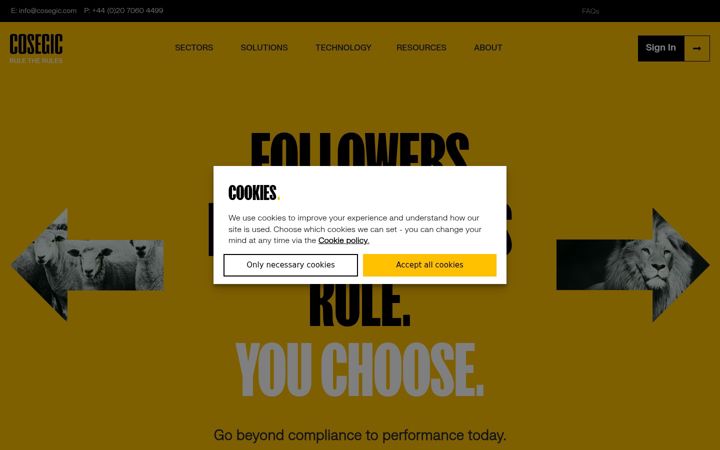 Screenshot of cosegic.com