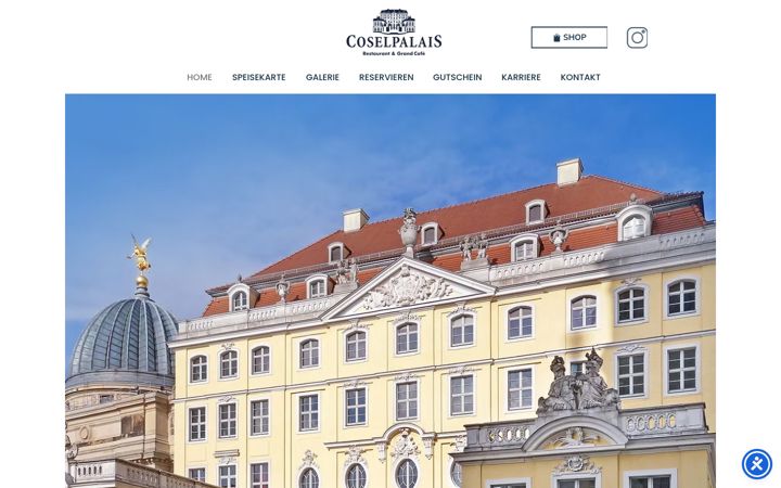 Screenshot of coselpalais-dresden.de