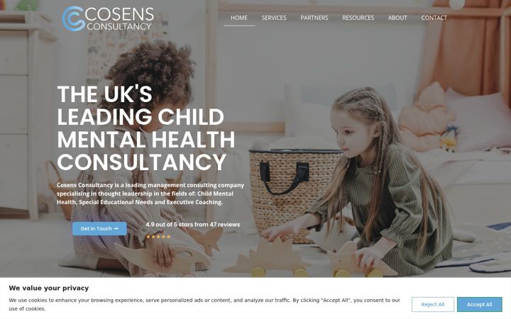 Screenshot of cosensconsultancy.com